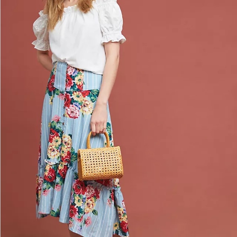 Anthropologie Claudette Midi Skirt NWT 12 - Picture 3 of 7